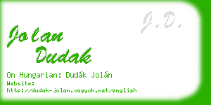 jolan dudak business card